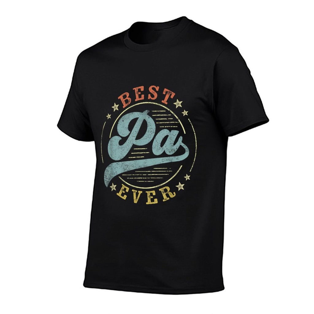 Best Pa Ever Fathers Day Pa Gifts Vintage Emblem  Summer-ready Fabric T-Shirt
