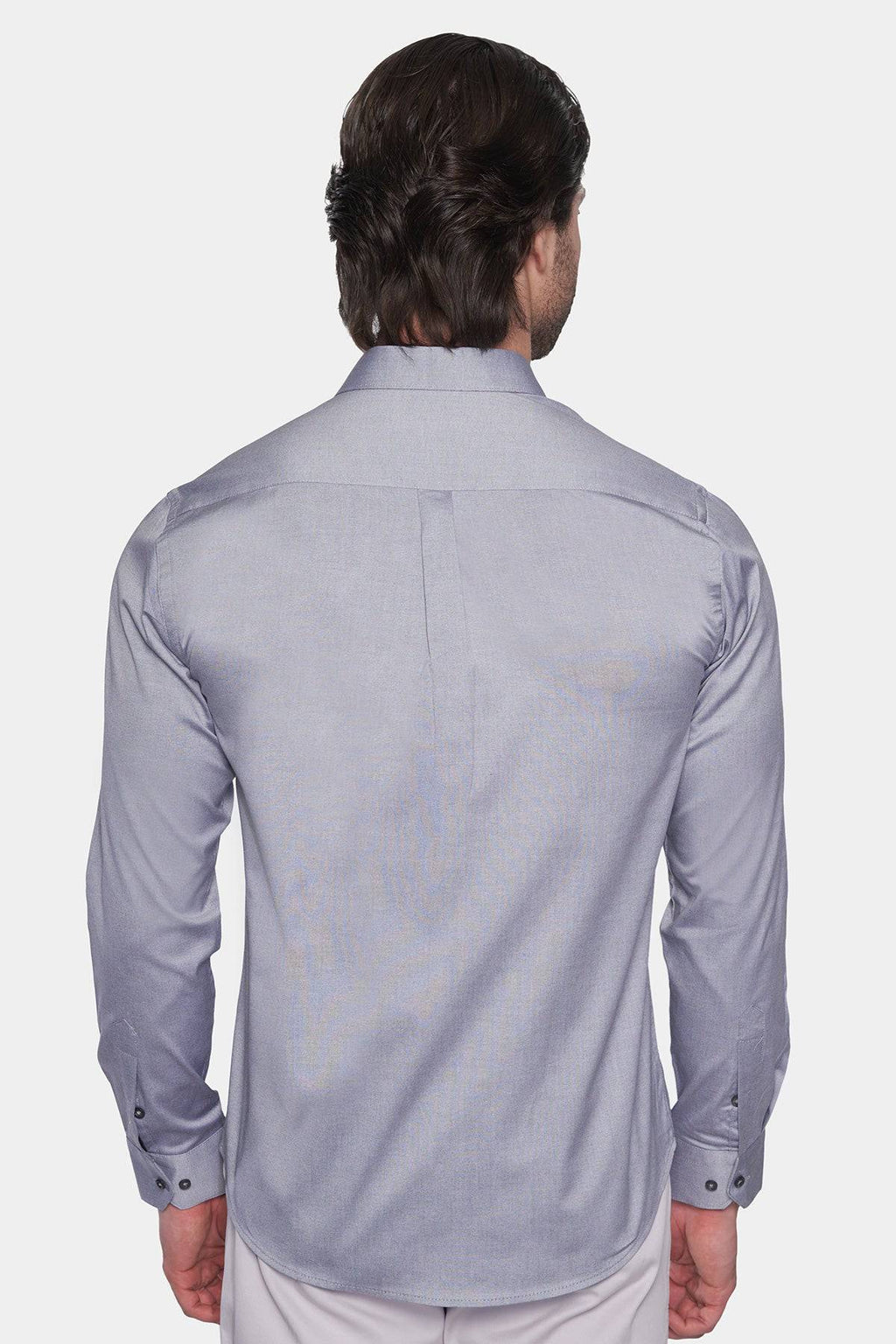 Premium Cotton Dress Shirt (Sterling Silver)
