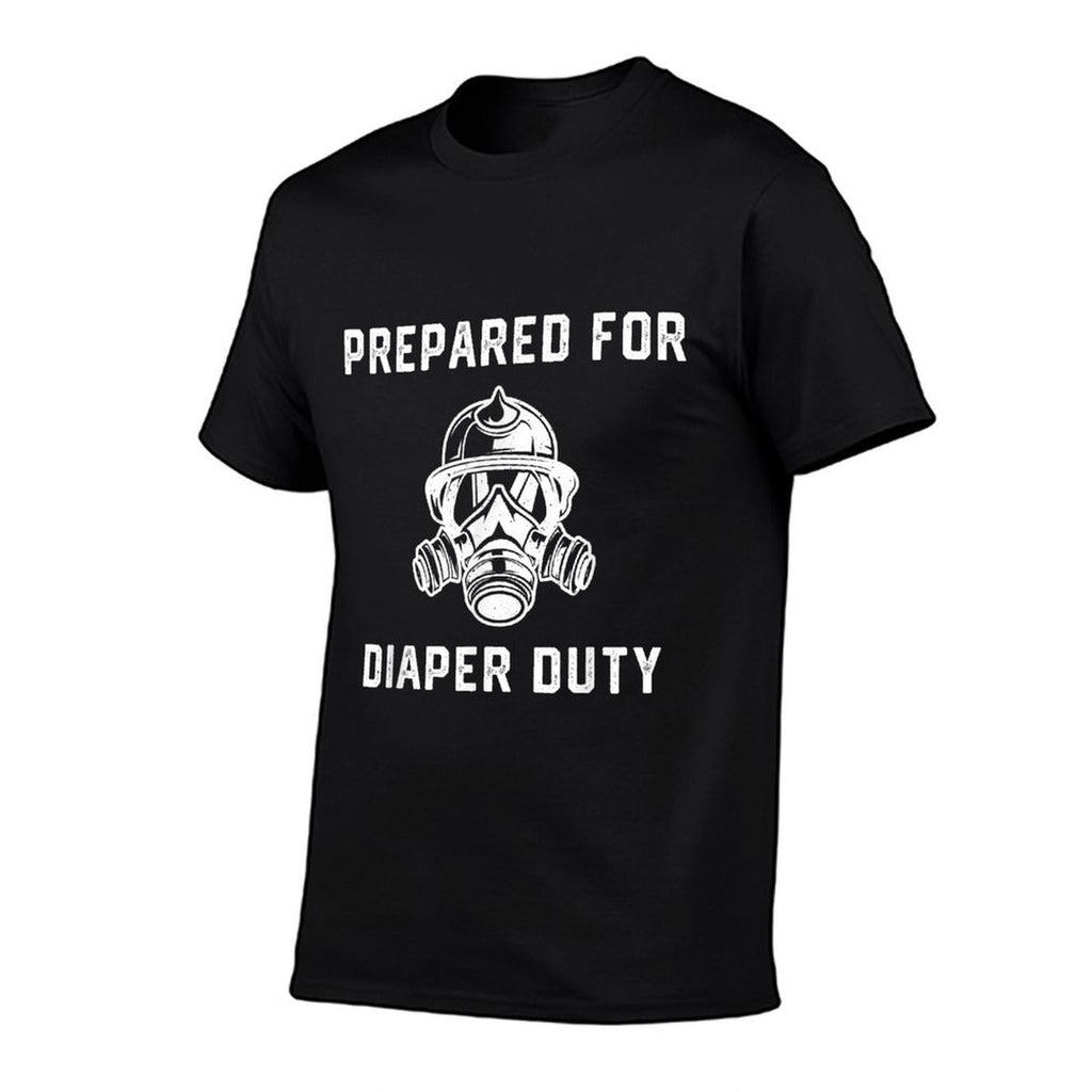 Funny Firefighter New Dad Promoted Daddy Humor Fathers Day  Rolled Sleeves T-Shirt
