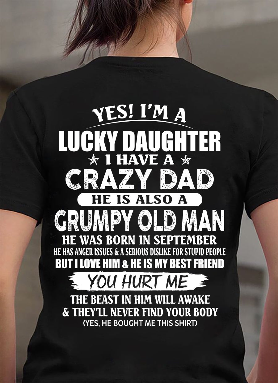September - Awesome Grumpy Old Dad - Special gift for your daughter From Dad - NGHL09 (SKU10-50-09)