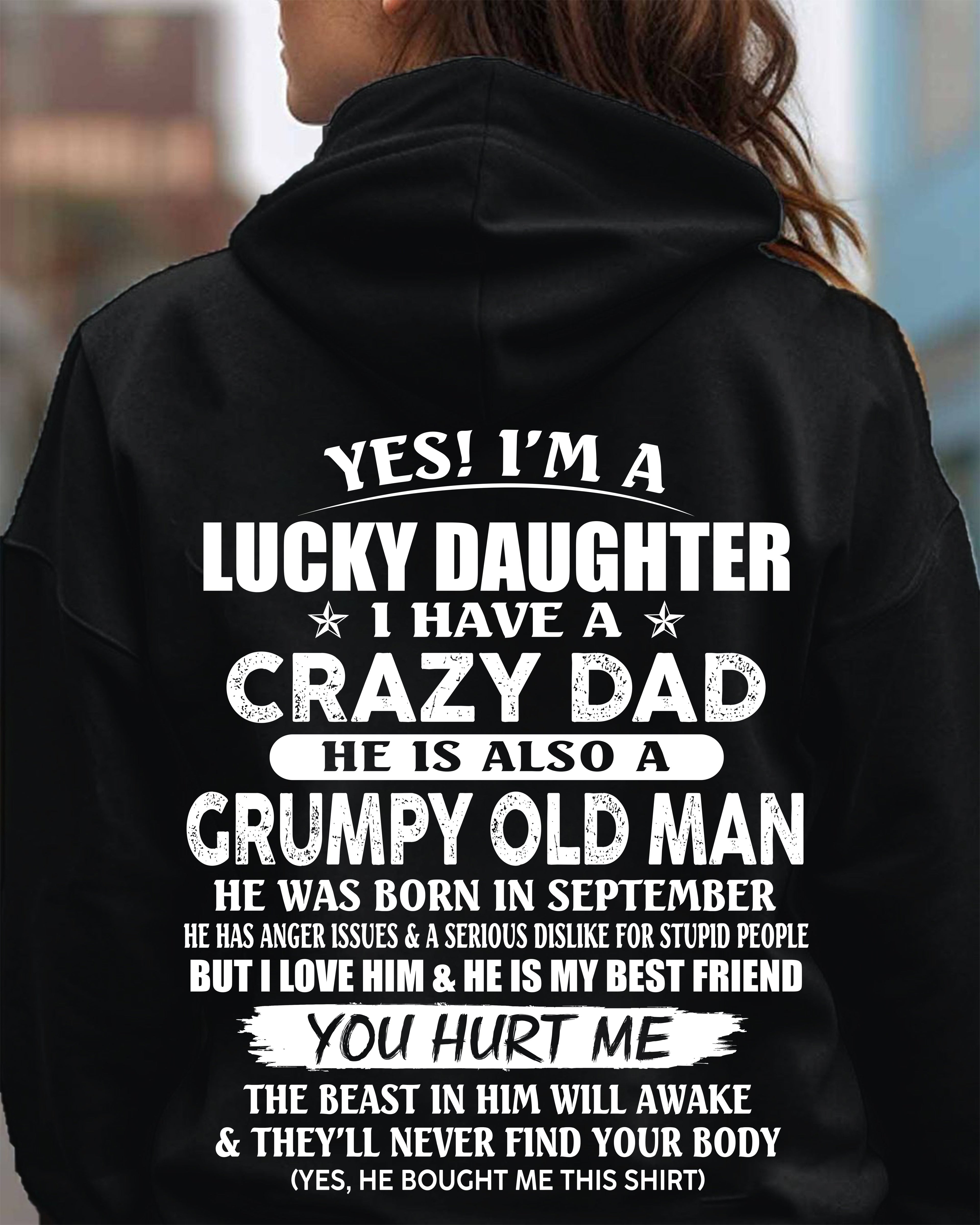 September - Awesome Grumpy Old Dad - Special gift for your daughter From Dad - NGHL09 (SKU10-50-09)
