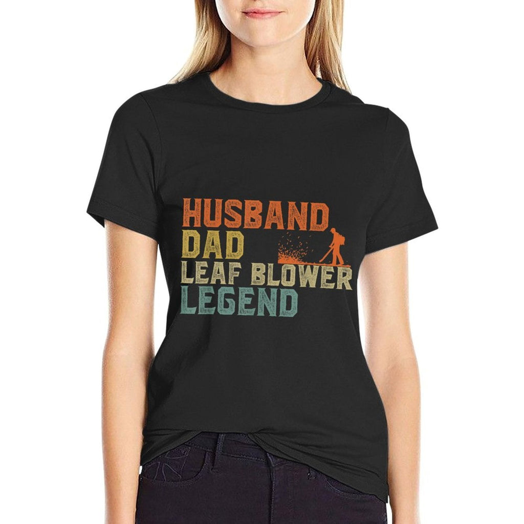 Funny Leaf Husband DAD Leaf Blower Legend  Lightweight T-Shirt