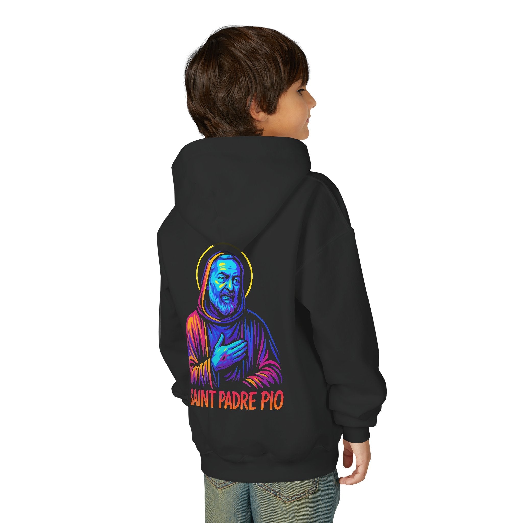 St. Padre Pio | Kids Catholic Hoodie | Pray & Hope