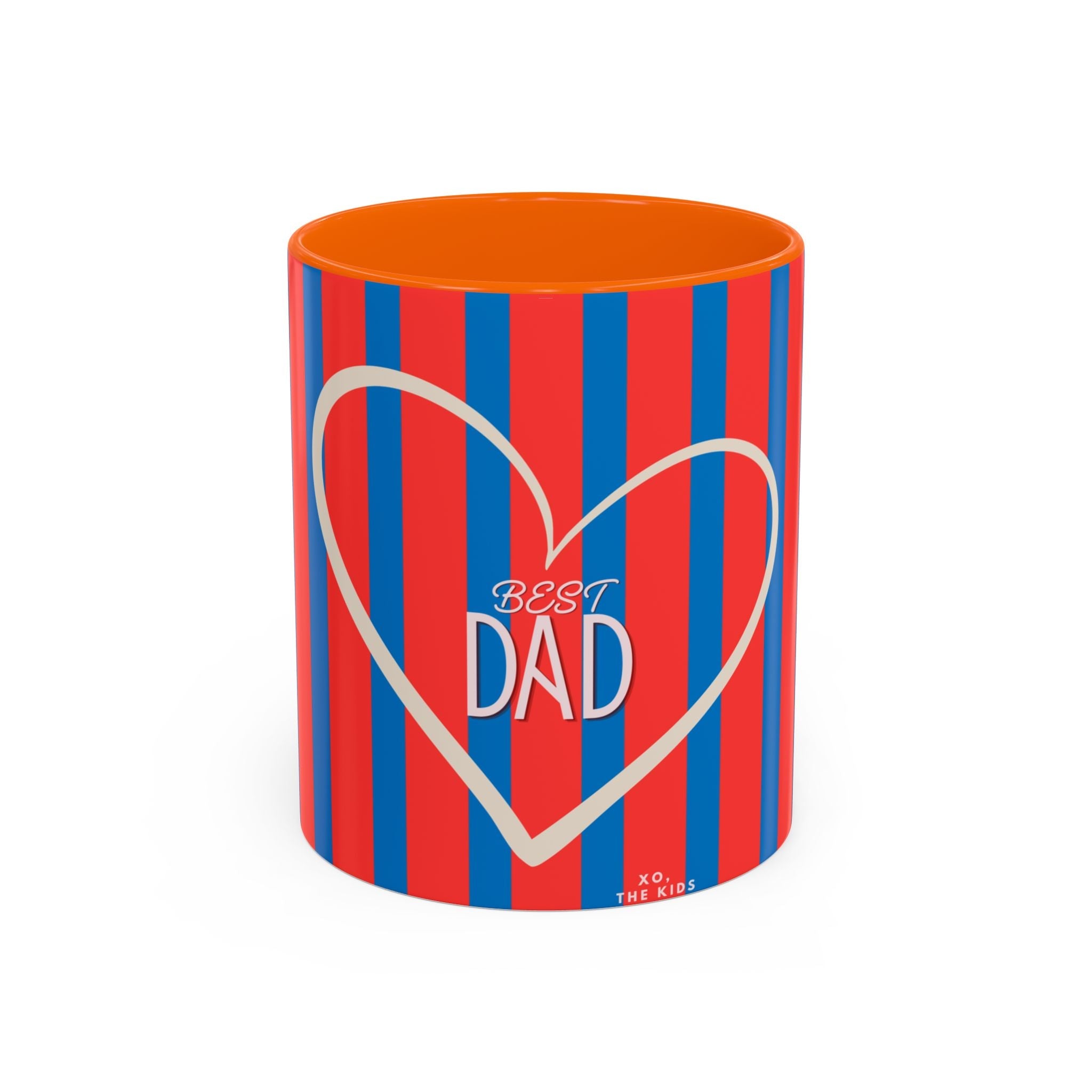 Best Dad Striped Accent Coffee Mug — Father's Day Gift