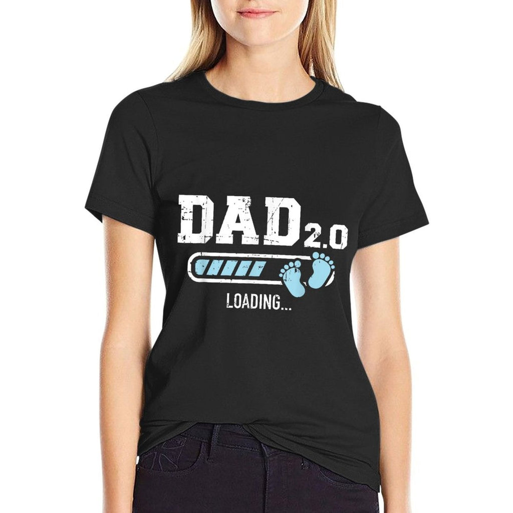 2nd Second Time Dad Loading Bar Baby Announcement  Slim-fit Cut T-Shirt