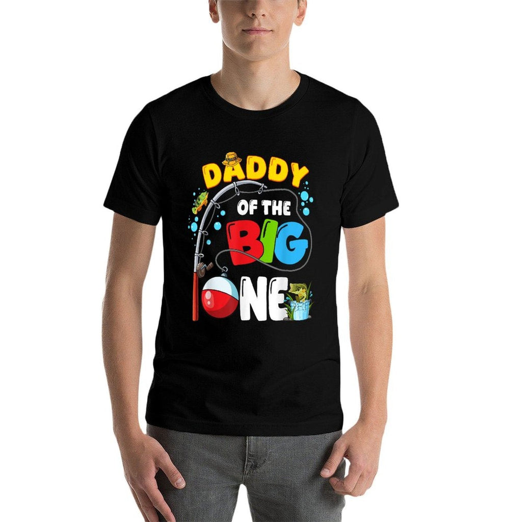 Daddy Of The Big One Fishing O-Fish-Ally Birthday Boy Family  Oversized Silhouette T-Shirt