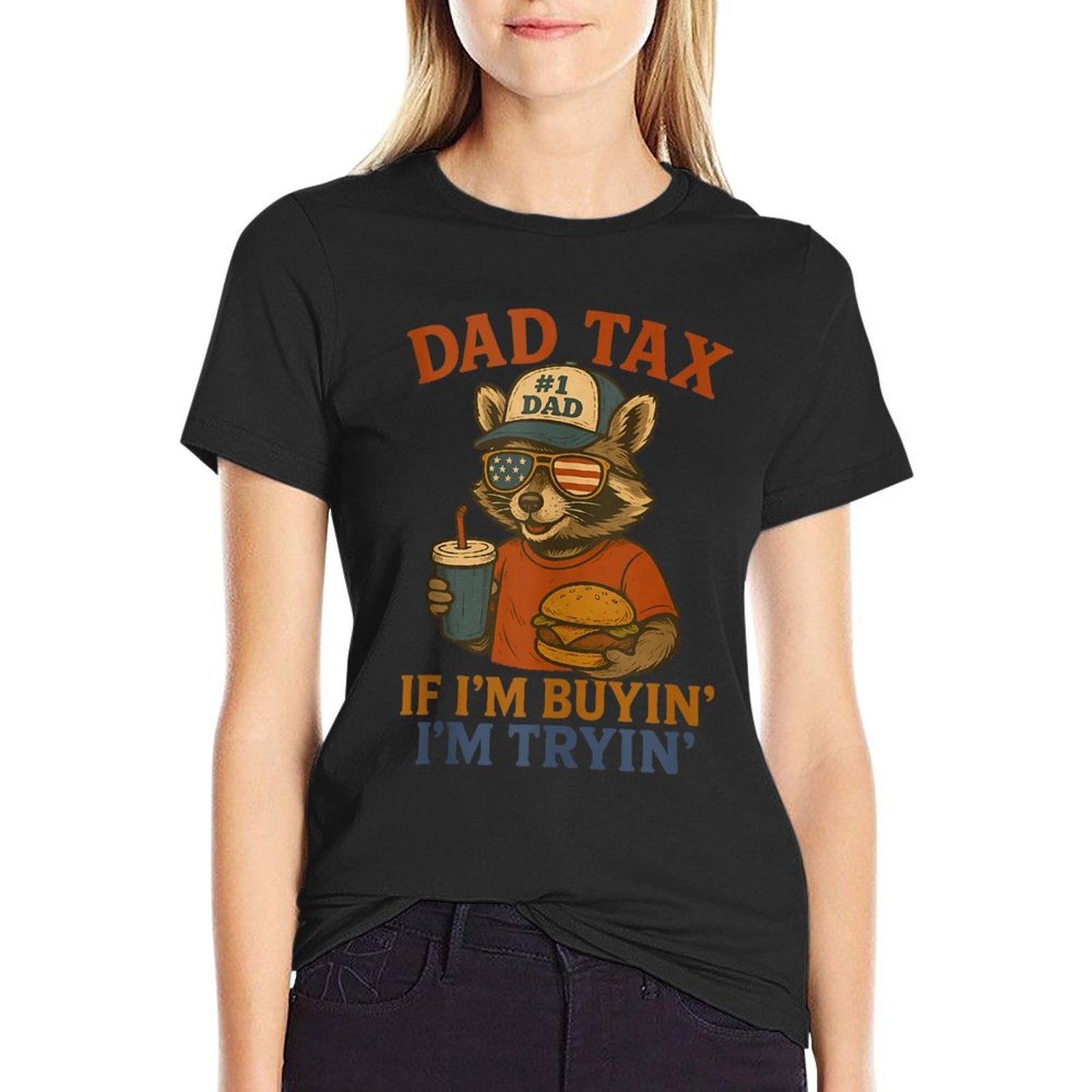 Mens Dad Tax If I'm Buying I'm Trying Funny Dad 4th Of July  Summer-ready Fabric T-Shirt