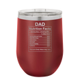 Dad Nutrition Wine Cup | Maroon