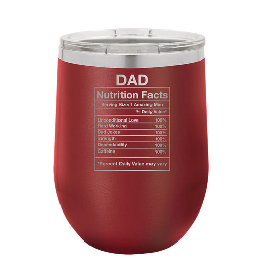 Dad Nutrition Wine Cup | Maroon