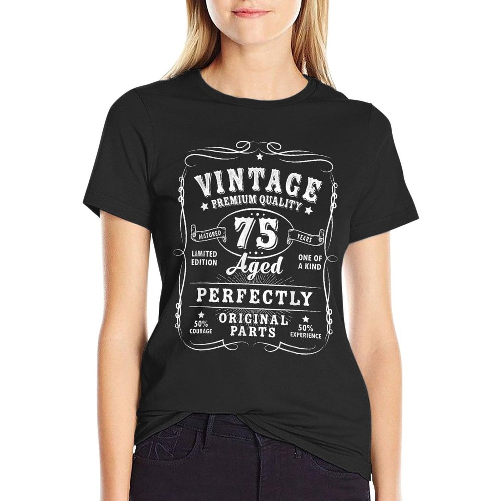 Vintage 75th Birthday Decorations Men Gag Funny 75 Birthday  Breathable T-Shirt