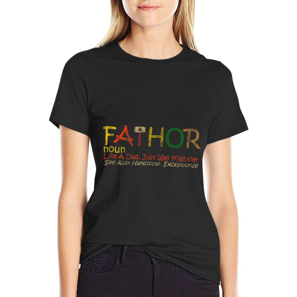 Funny Fathers Gifts, Fa-Thor Like Dad Just Way Mightier  Lightweight T-Shirt