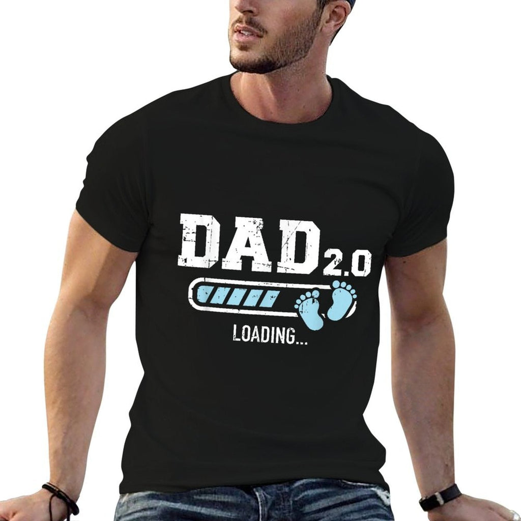 2nd Second Time Dad Loading Bar Baby Announcement  Slim-fit Cut T-Shirt