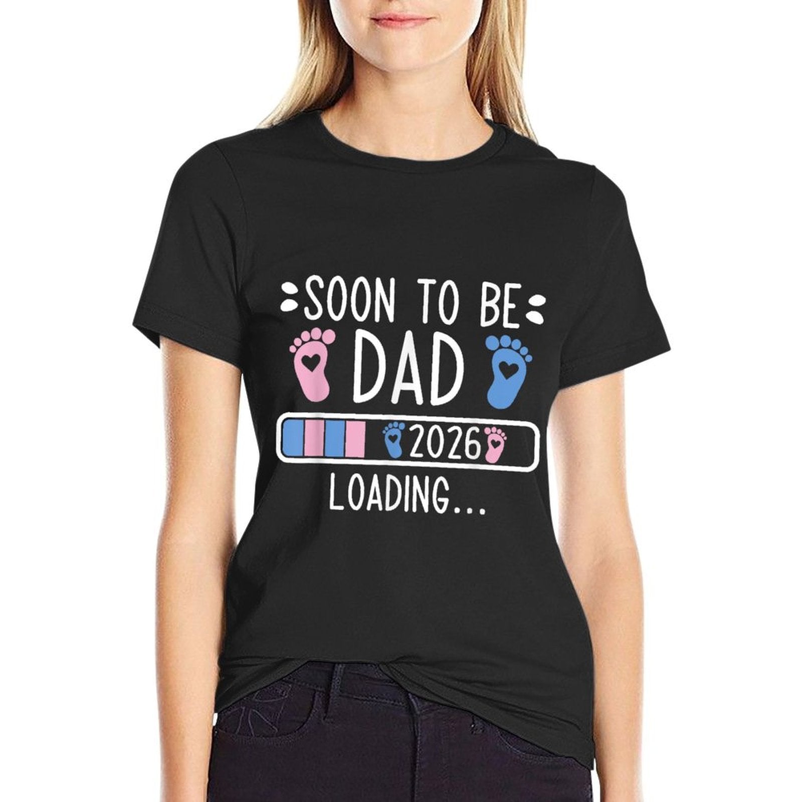 Soon to Be Dad 2026 Loading Pregnancy Announcement 2026  Lightweight T-Shirt