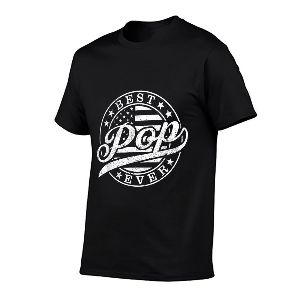 Best Pop Ever American US Funny Grandpa Fathers Day  Eco-friendly Material T-Shirt