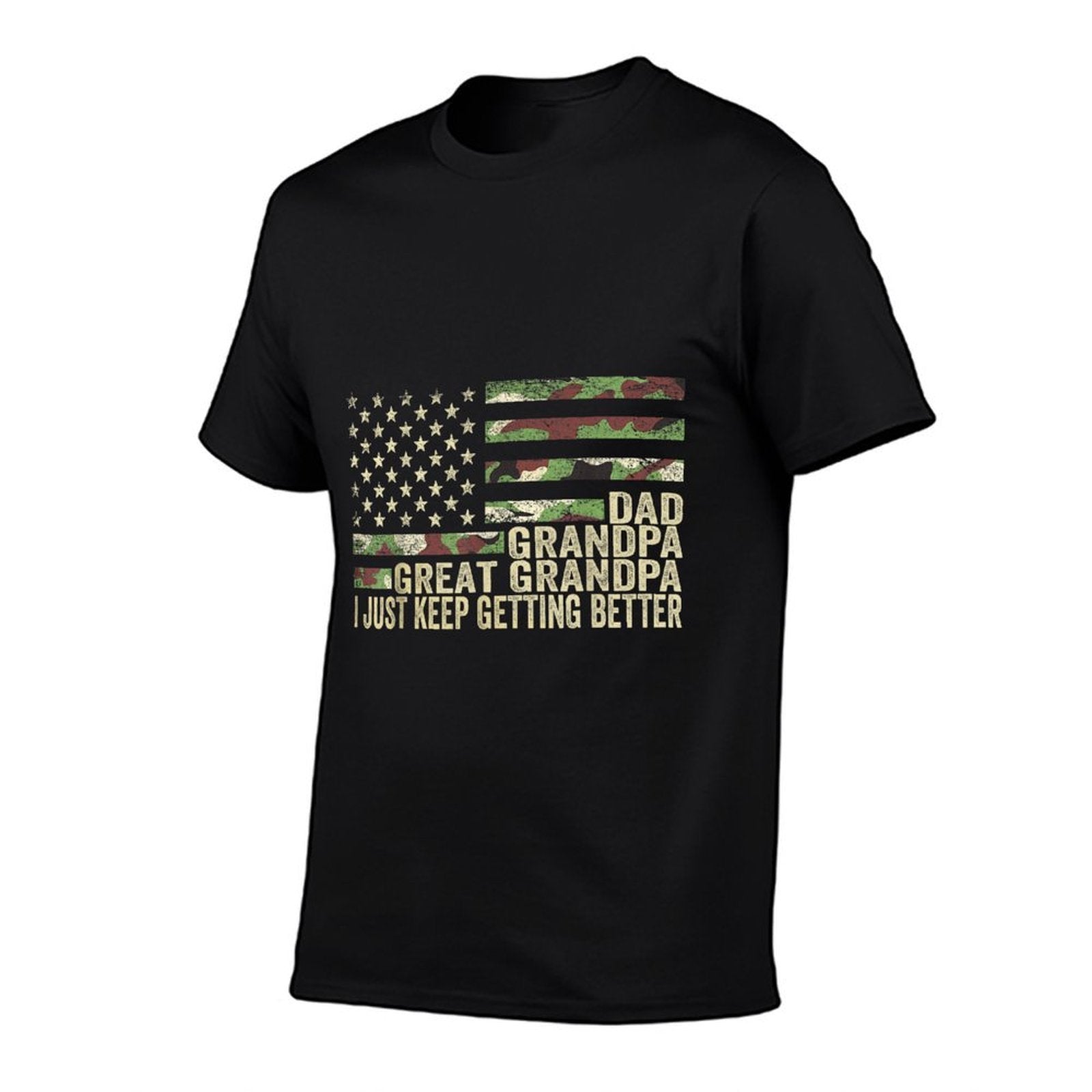 Fathers Day Gift from Grandkids Dad Grandpa Great Grandpa  Oversized Silhouette T-Shirt