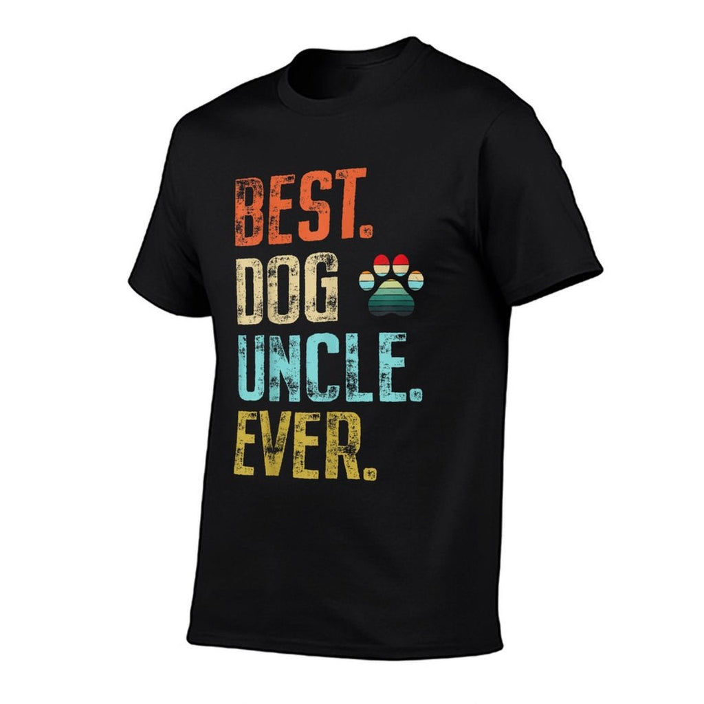 Mens Best Dog Uncle Ever Vintage Dog Lover  Easy-care T-Shirt