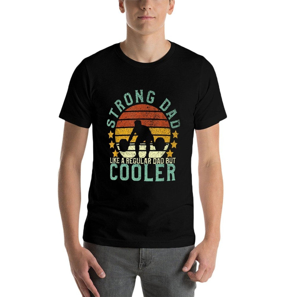 Strong Dad Workout  Weight Lifting Father's Day Gift  Vintage-inspired T-Shirt