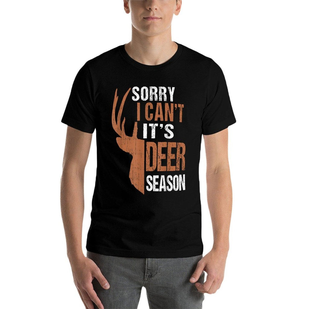 Hunting Sorry Deer Season Funny Hunter Dad Father Day Gift  Summer-ready Fabric T-Shirt