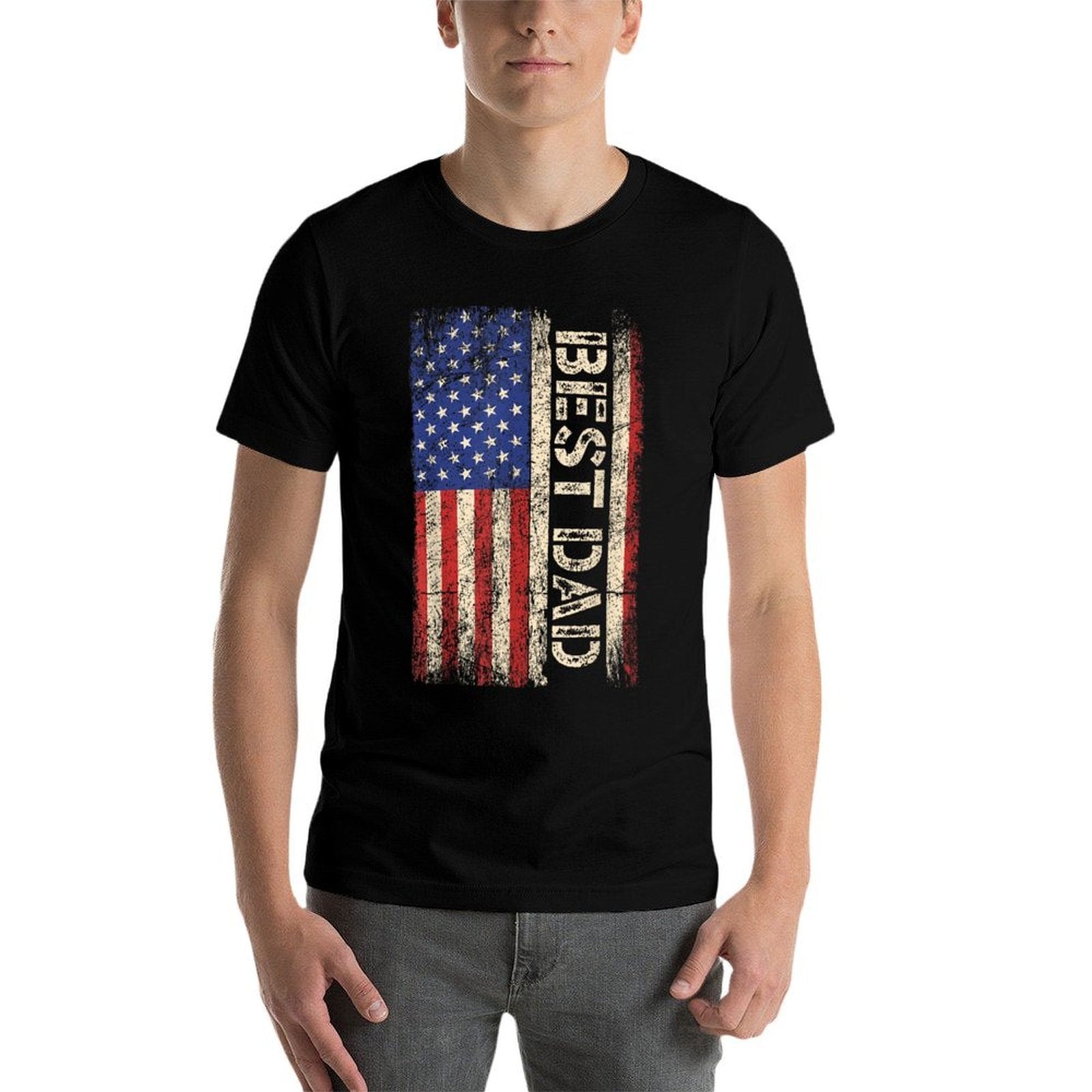Best Dad Ever US American Fathers Day Men  Breathable T-Shirt
