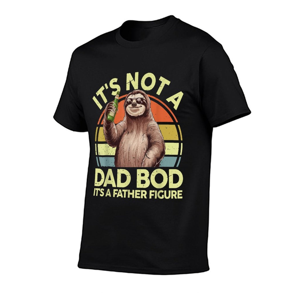 Vintage Its Not Dad Bod Father Figure Funny Sloth Daddy Papa  Heathered Texture T-Shirt