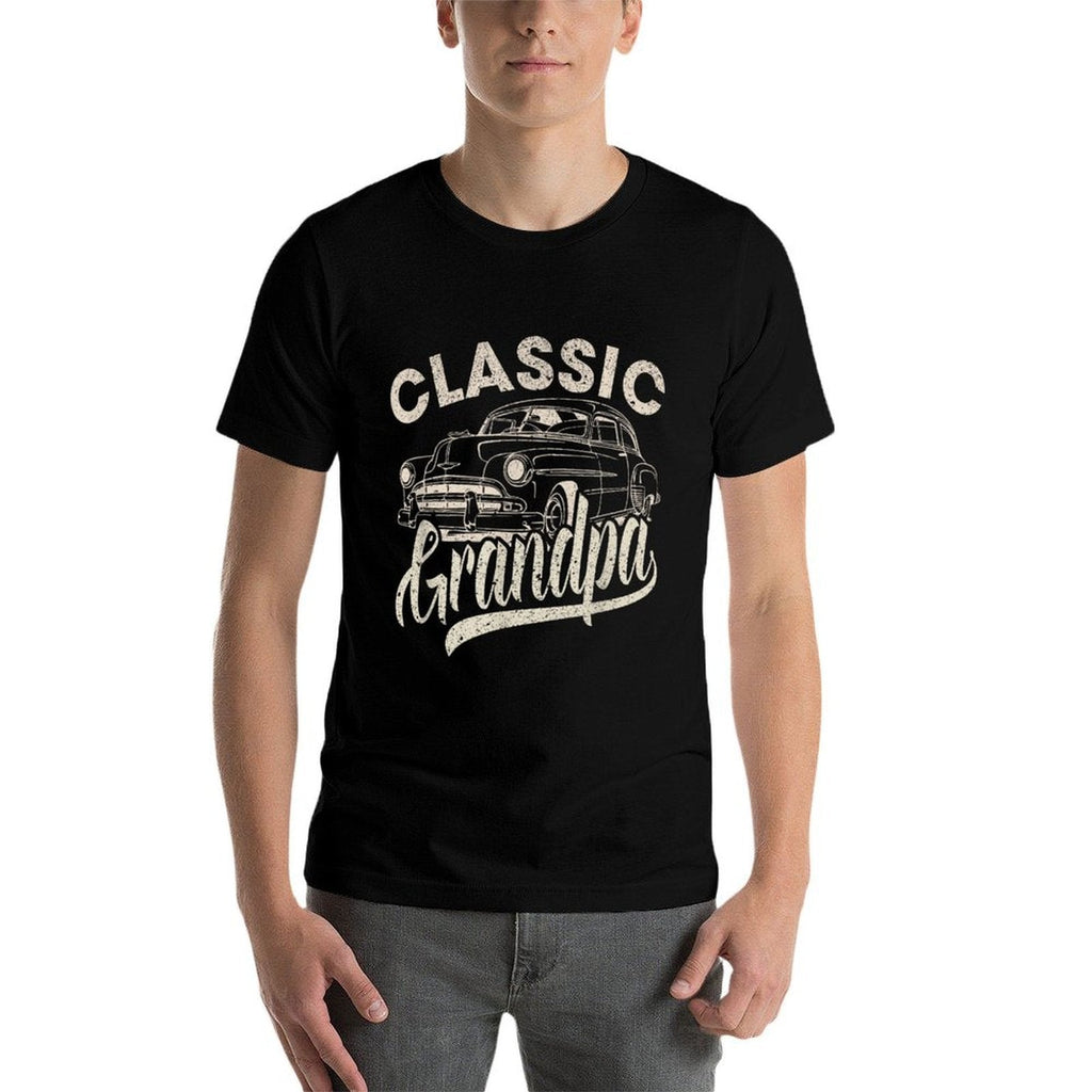 Classic Grandpa Funny Saying Car Lover Men Dad Papa Grandpa  Heathered Texture T-Shirt