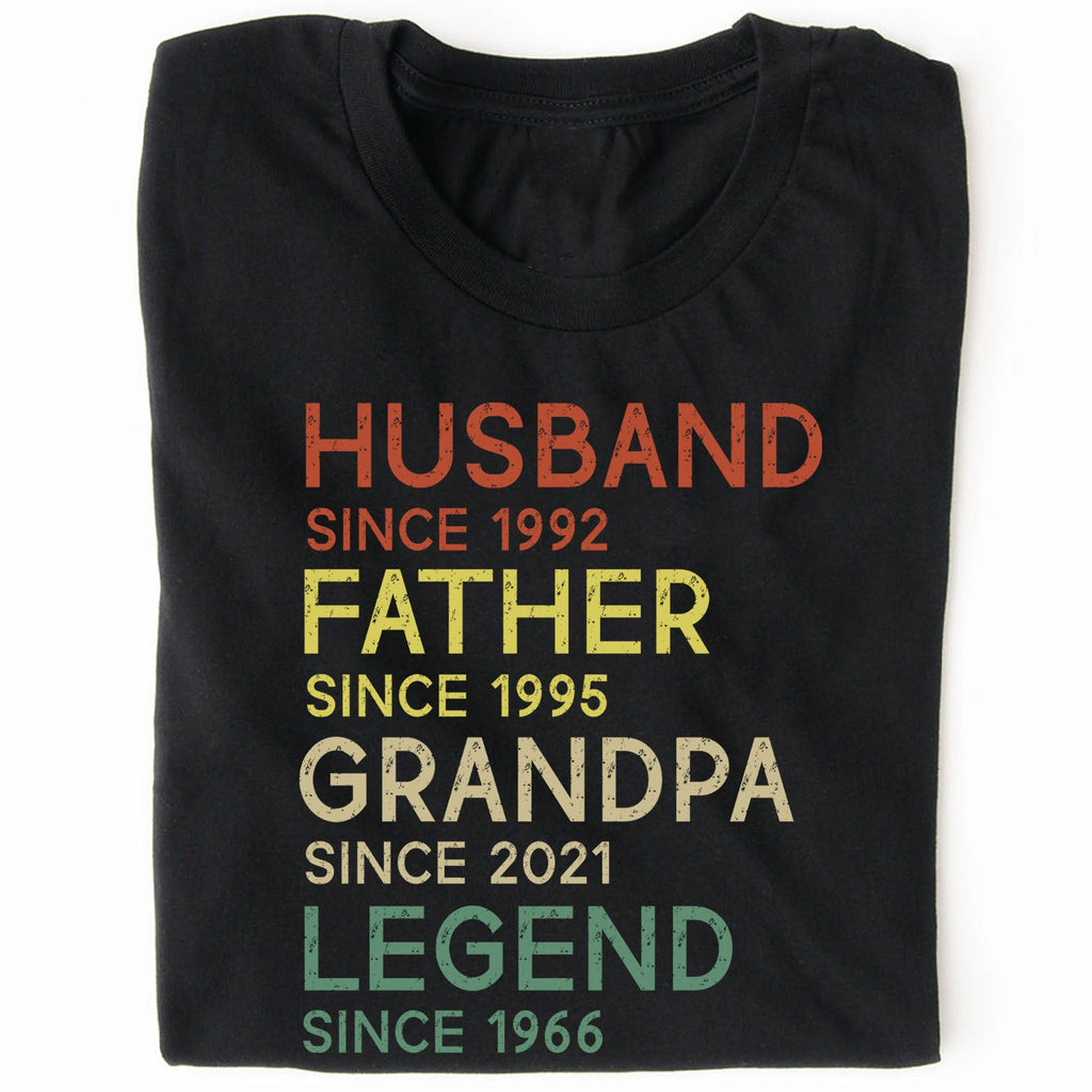 Custom Title and Date Shirt, Personalized Custom Text T-shirt, Funny Shirt Gift for Father's Day, Gift for Dad, Gift for Husband 682253