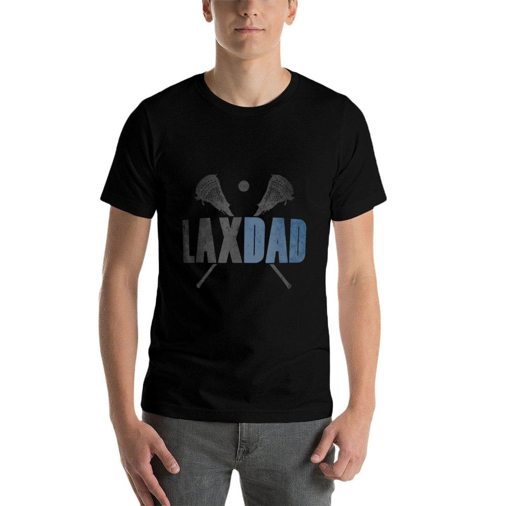 Lax Dad Lacrosse Player Father Coach Sticks Vintage Graphic  High-quality Stitching T-Shirt