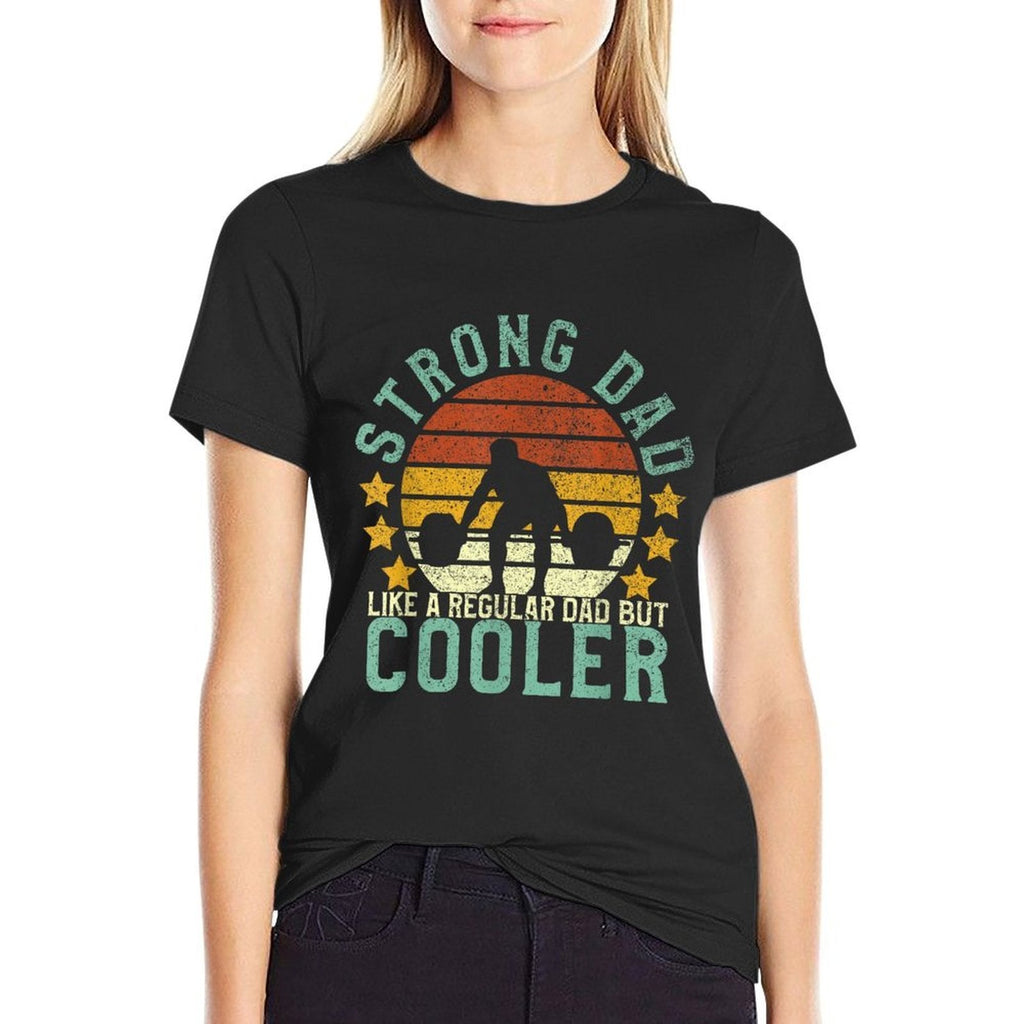 Strong Dad Workout  Weight Lifting Father's Day Gift  Vintage-inspired T-Shirt