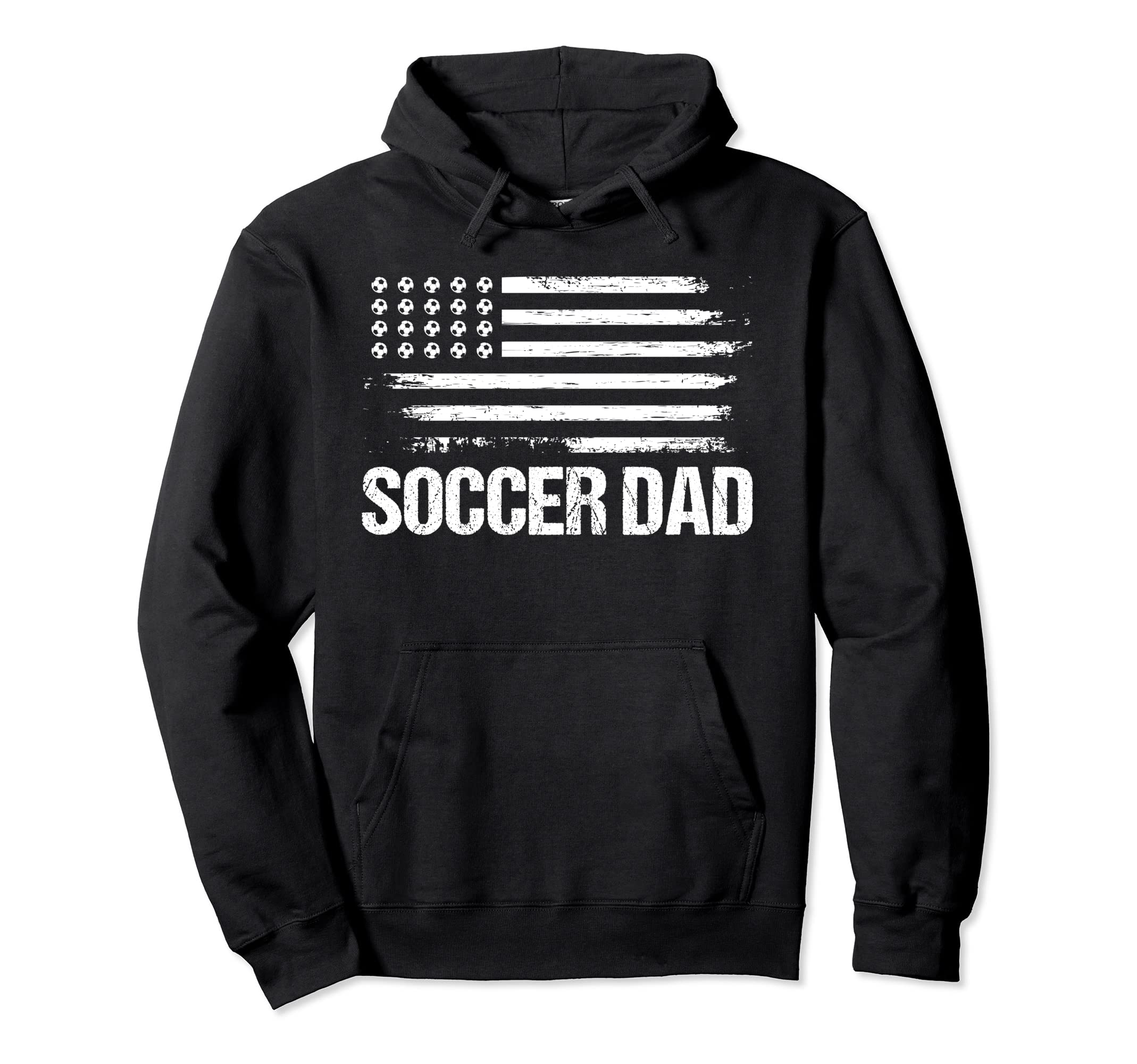 Mens Soccer Dad Patriotic Usa Flag Hoodie - Minimalist Print Men Women