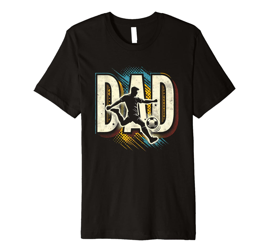 Mens Soccer Dad Soccer Football T-Shirt - Casual Everyday Wear Men Women