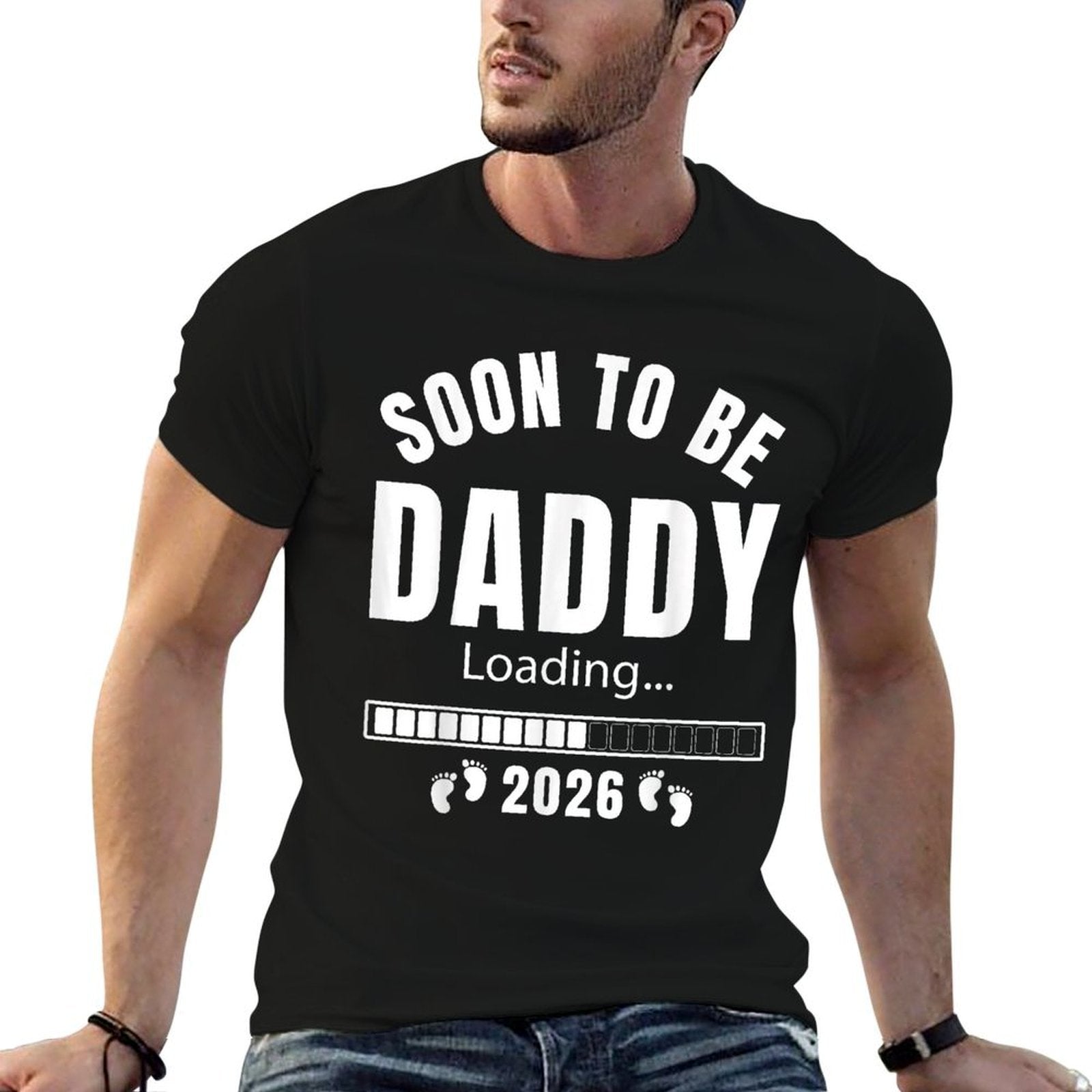 Soon To Be Daddy Est 2026 First Time Dad Promoted To Dad  Heathered Texture T-Shirt
