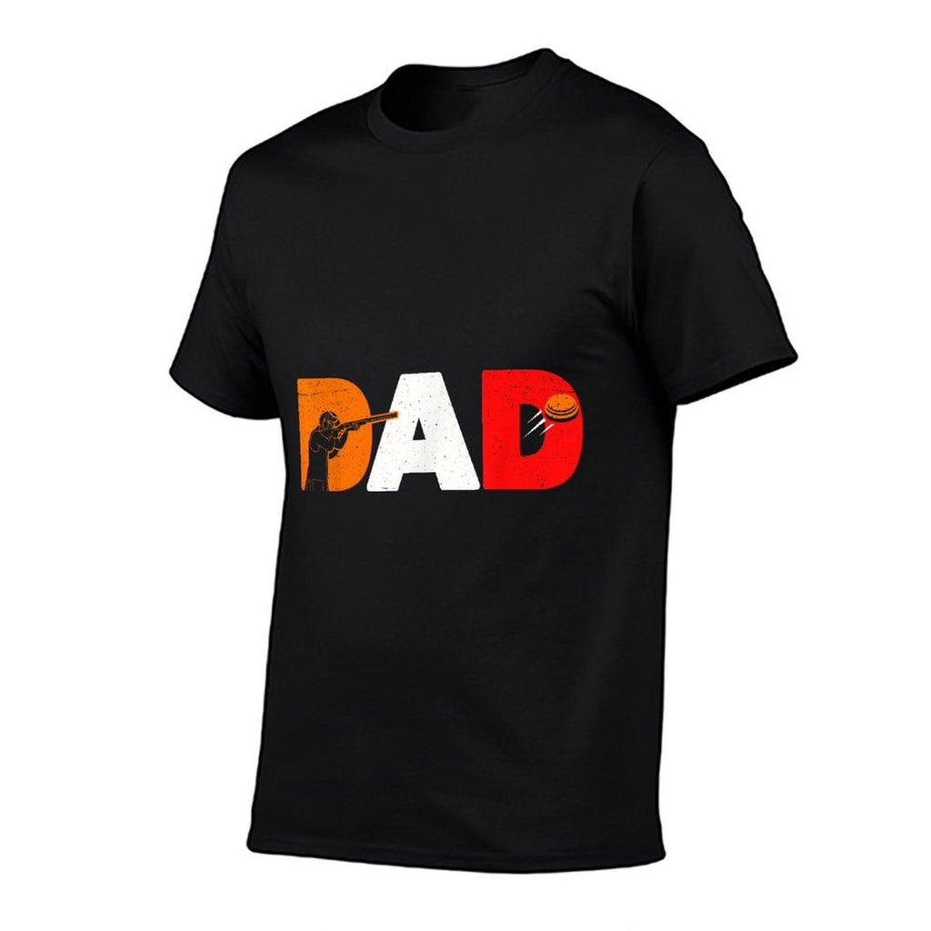 Dad Clay Pigeon Trap Shooting Skeet Shooting Men Fathers Day  Slim-fit Cut T-Shirt