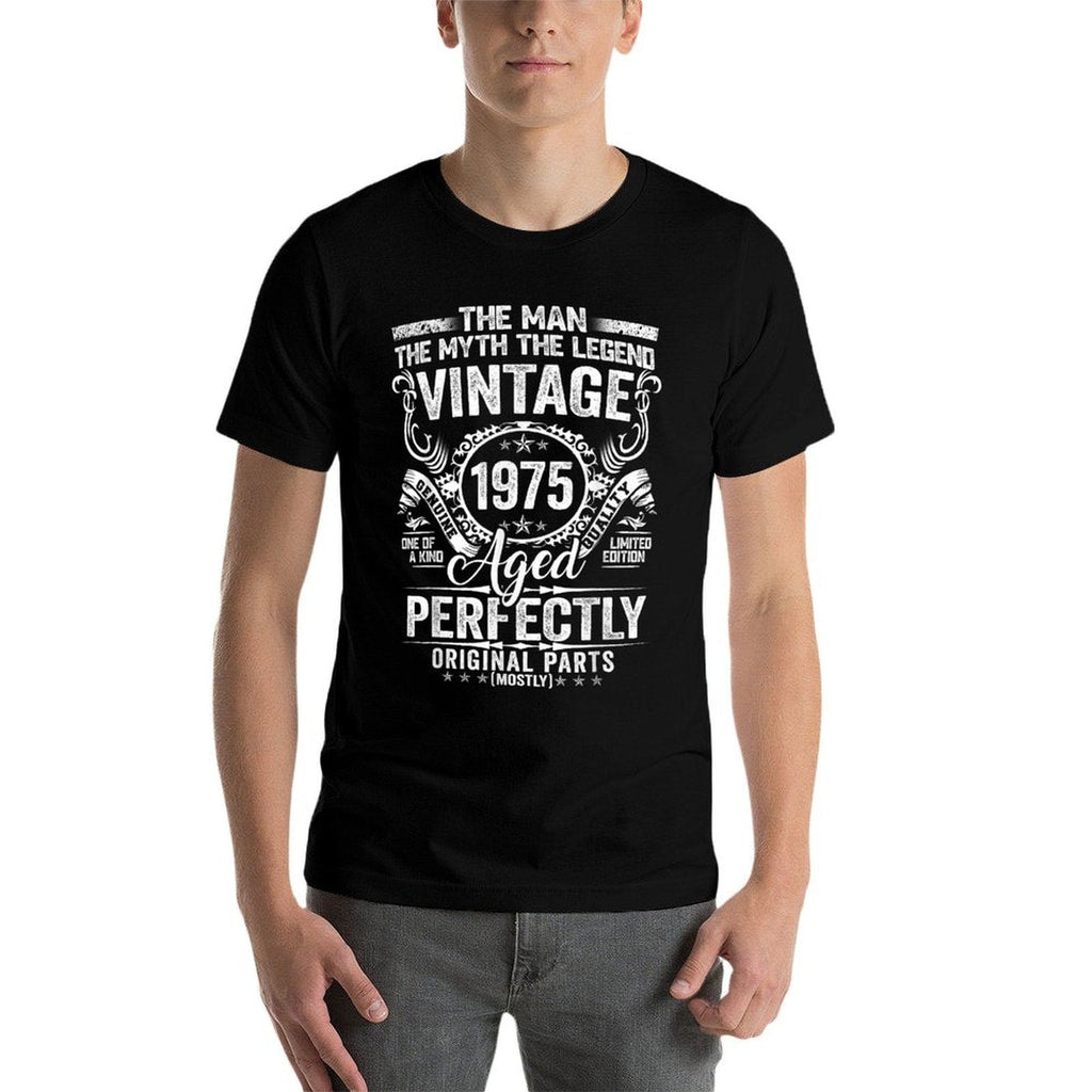 50 Years Old Gift Vintage 1975 Man Myth Legend 50th Birthday  Heathered Texture T-Shirt