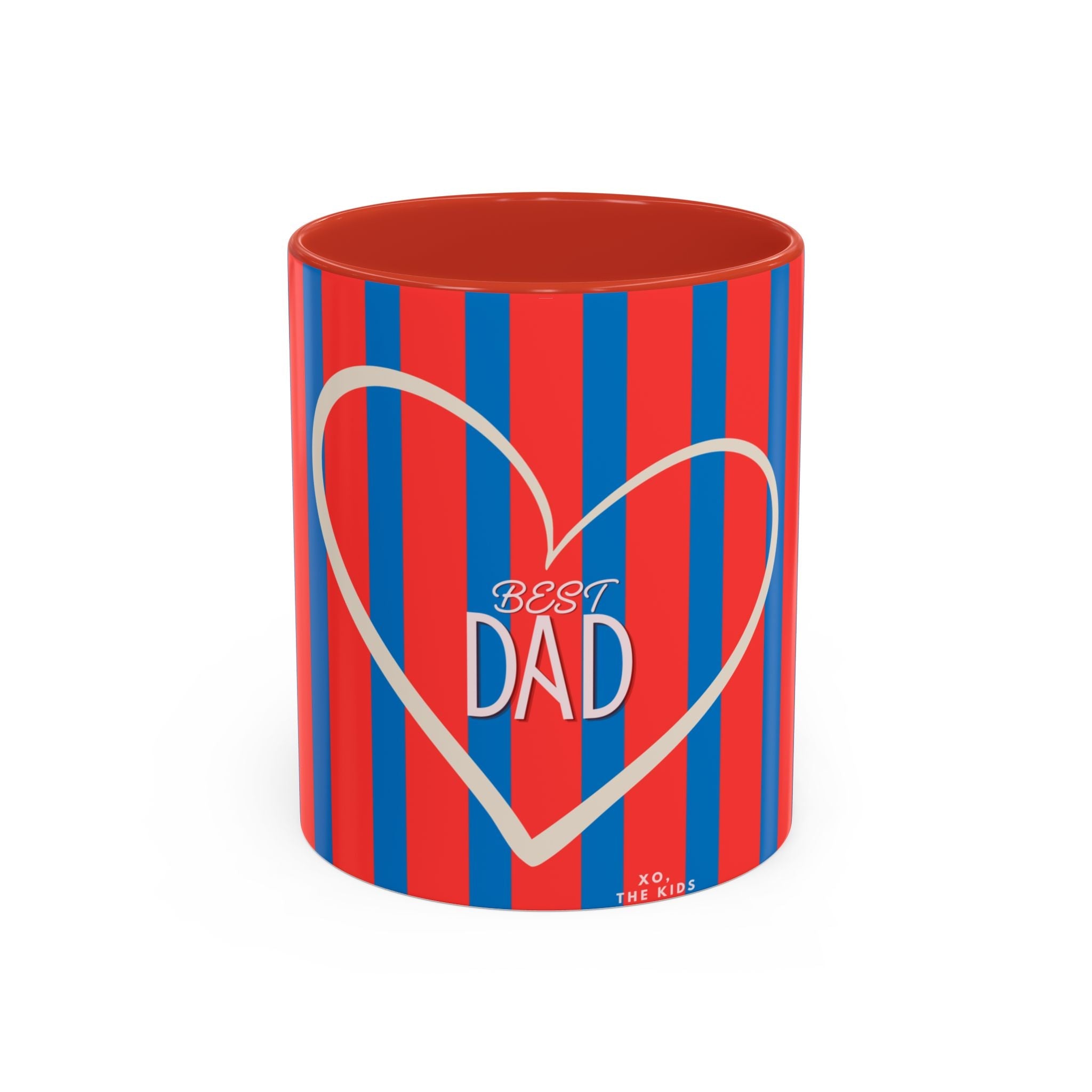 Best Dad Striped Accent Coffee Mug — Father's Day Gift