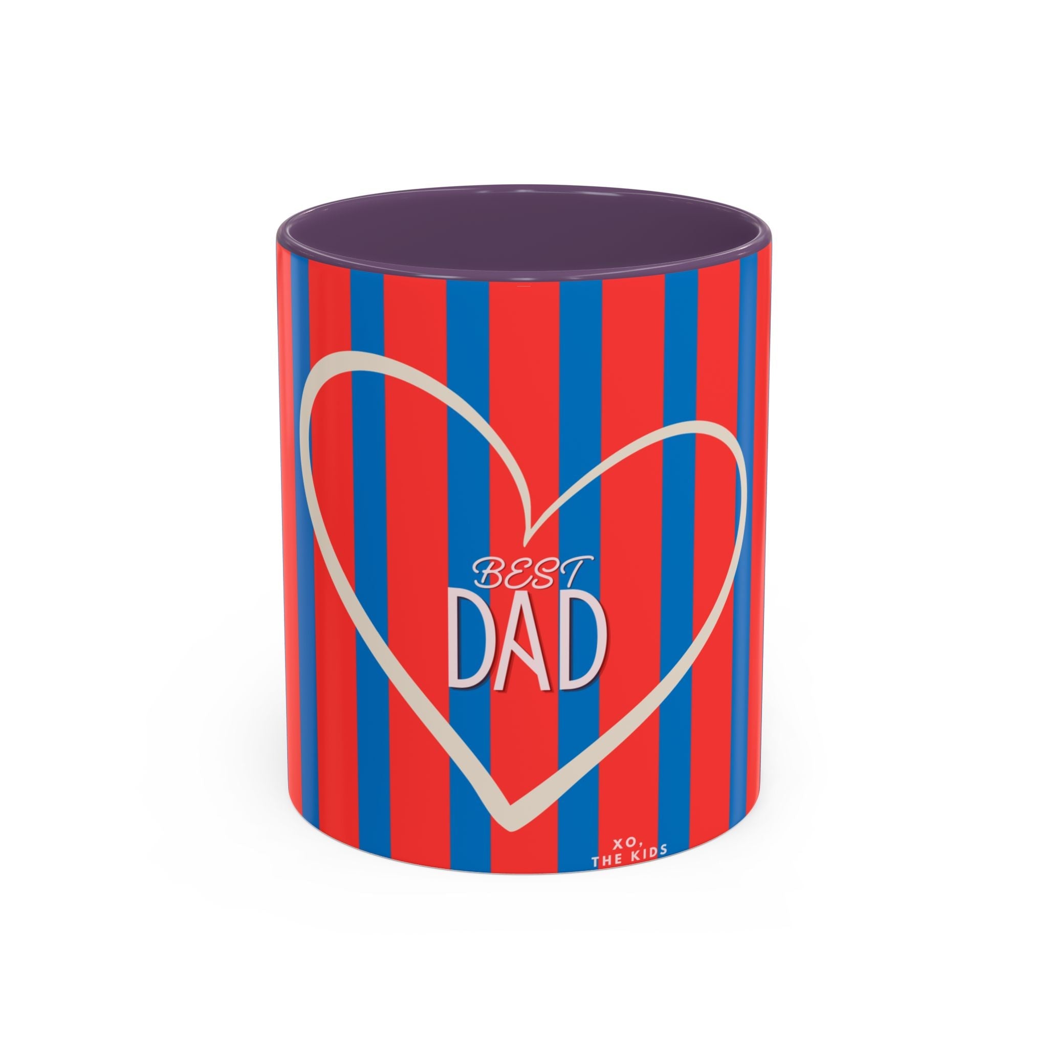 Best Dad Striped Accent Coffee Mug — Father's Day Gift
