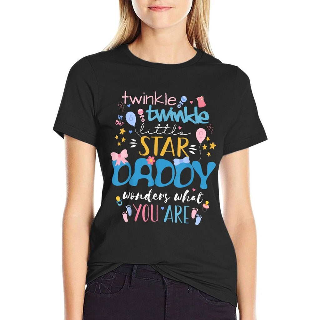 Twinkle Twinkle Little Star Gender Reveal For Daddy  Wrinkle-resistant T-Shirt