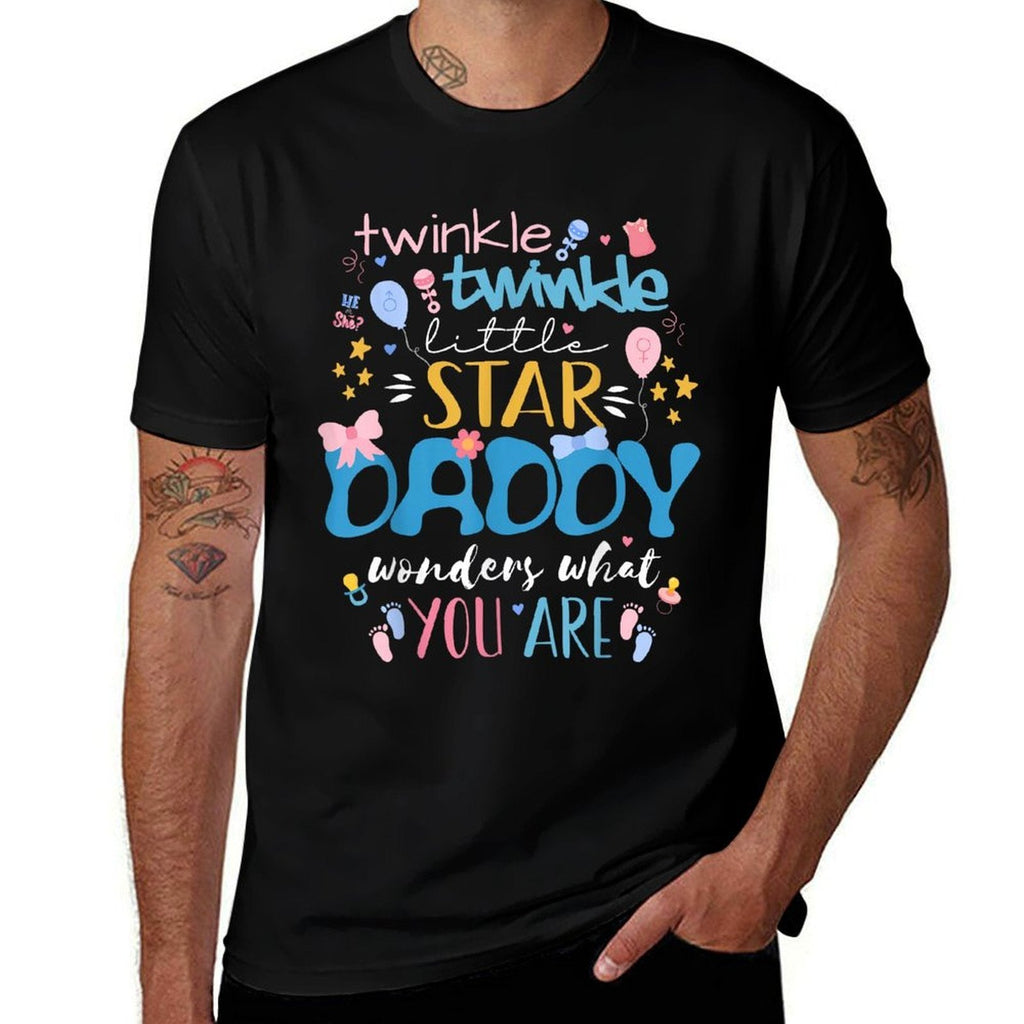 Twinkle Twinkle Little Star Gender Reveal For Daddy  Wrinkle-resistant T-Shirt