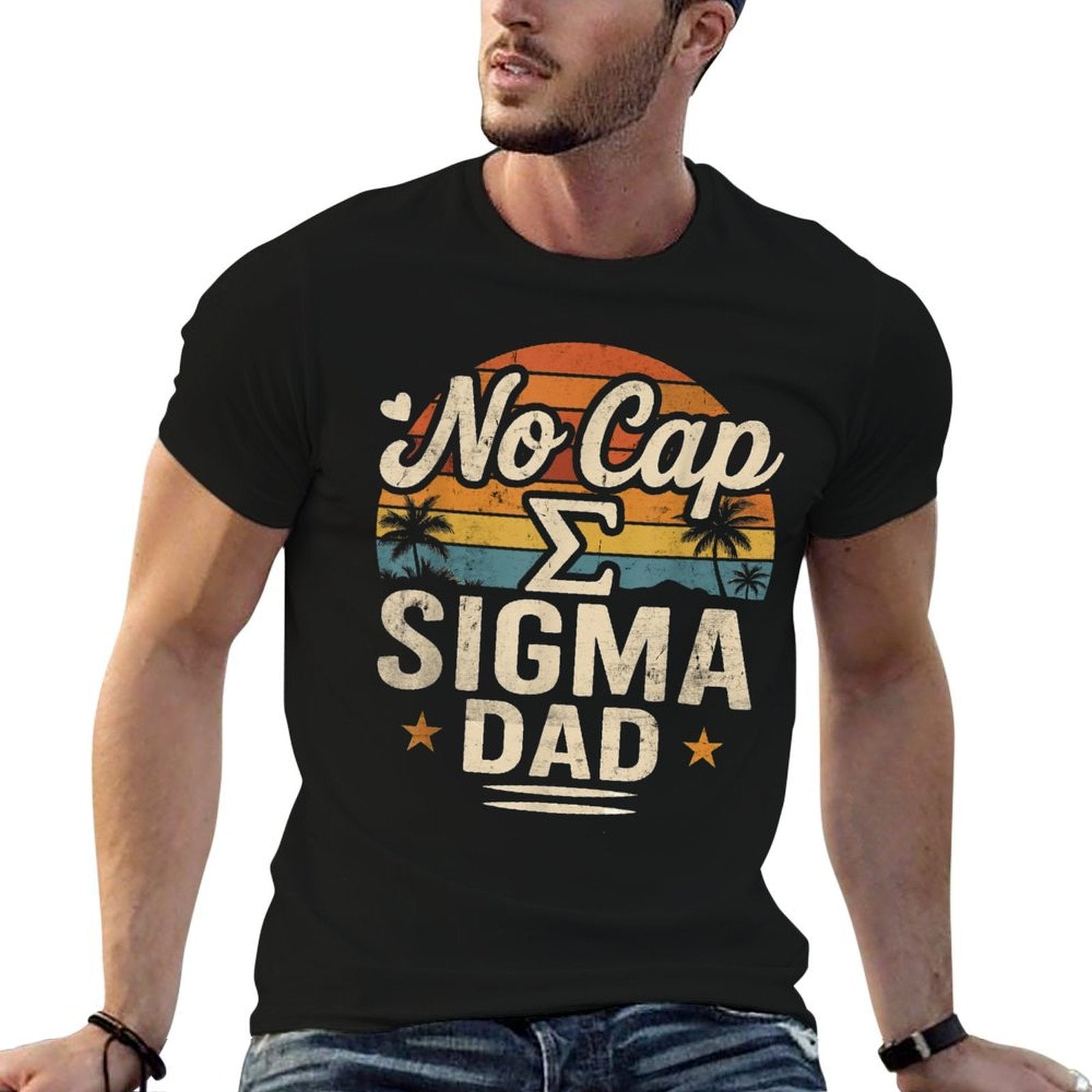 Vintage Skibidi Best Dad No Cap Sigma Dad Funny Fathers Day  Affordable Price T-Shirt