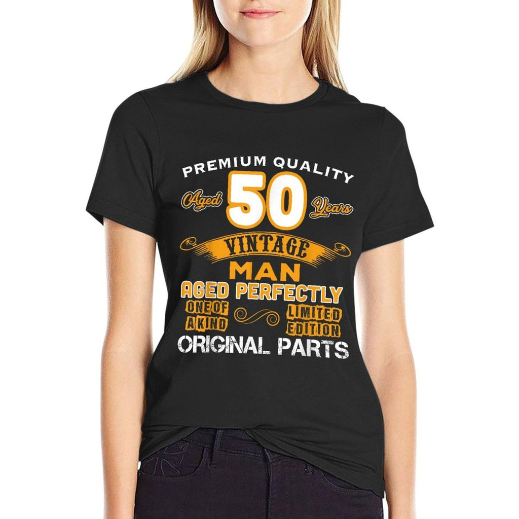 Funny Party 50th Vintage Man Birthday Gift For All  Slim-fit Cut T-Shirt