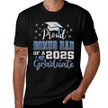 Super Proud Bonus Dad of 2025 Graduate Awesome Family School  Stretchy T-Shirt
