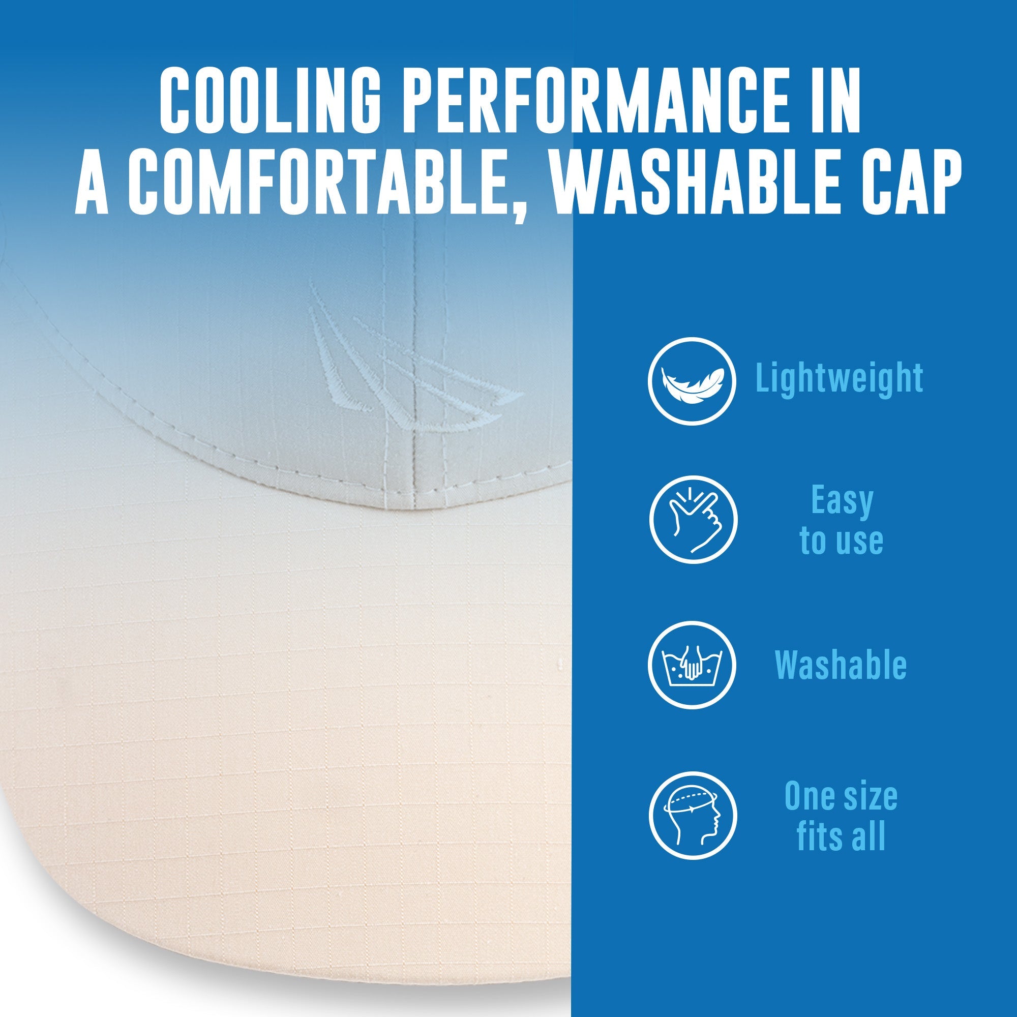 POWERCAP ICE Baseball Hat – Instant Cooling with Reusable Ice Packs UPF 50 Protection