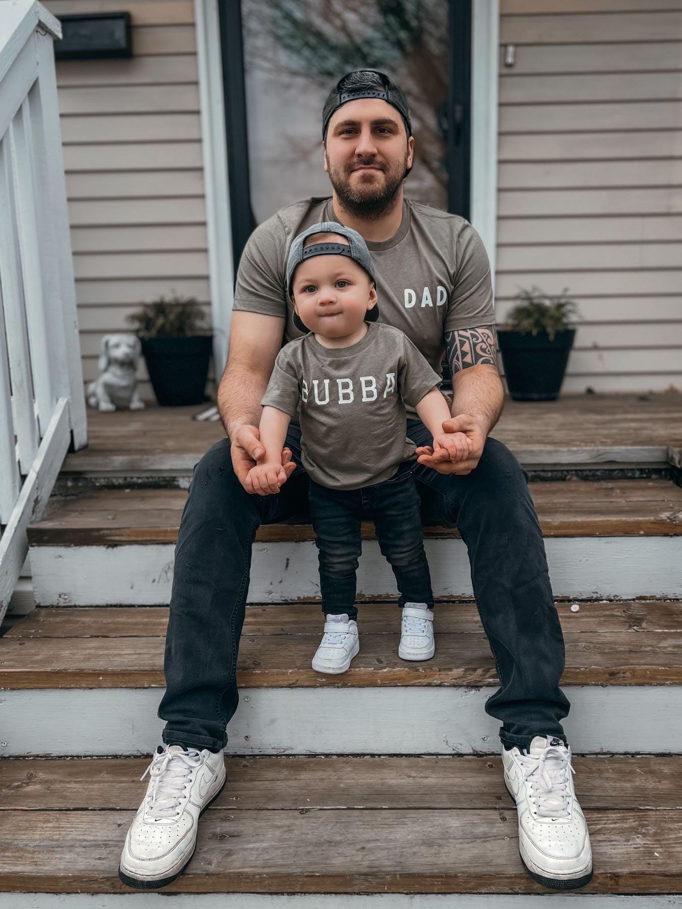Dad T Shirt | Daddy T shirt, Fathers Day matching shirts (Rounded font left corner)