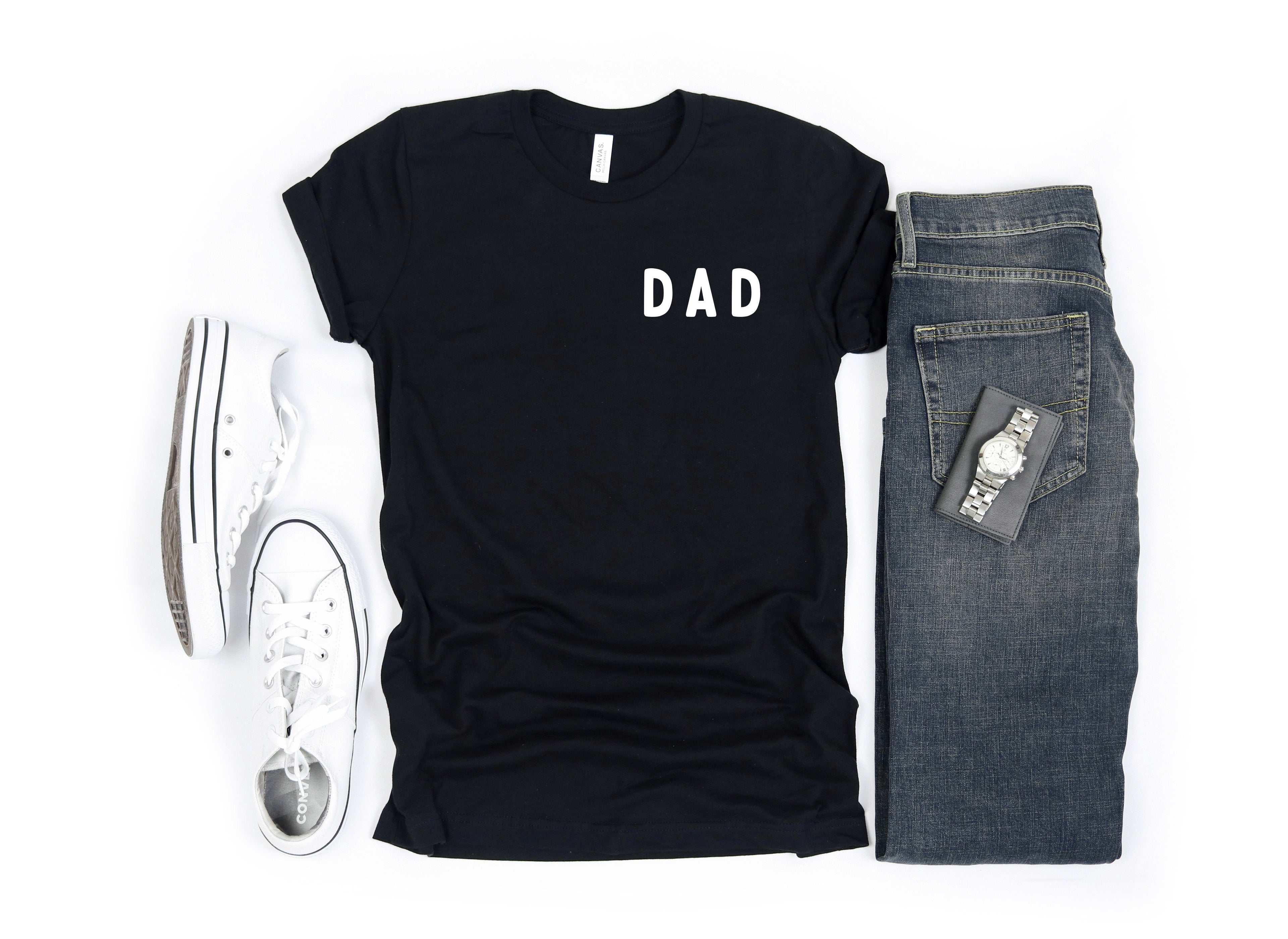 Dad T Shirt | Daddy T shirt, Fathers Day matching shirts (Rounded font left corner)