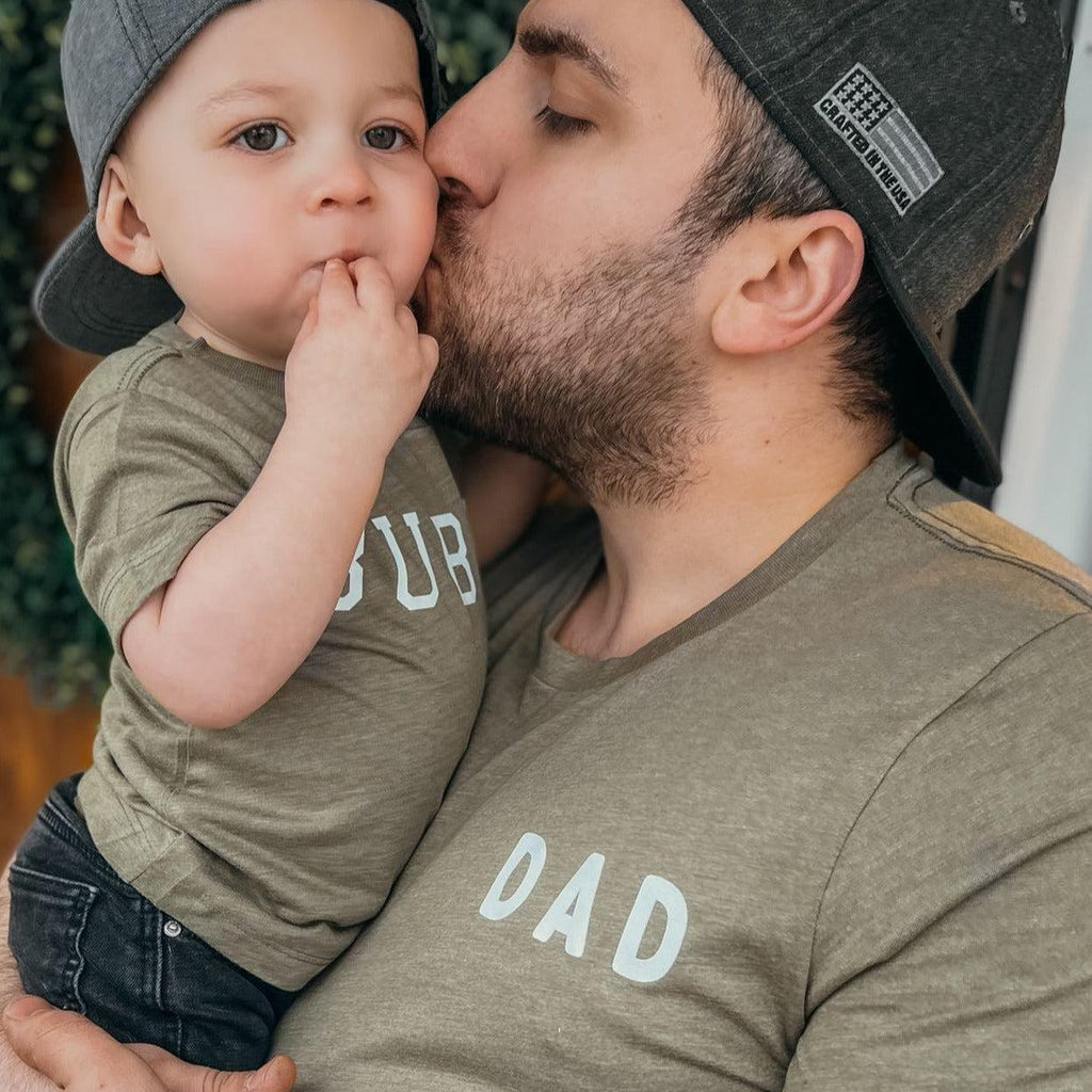 Dad T Shirt | Daddy T shirt, Fathers Day matching shirts (Rounded font left corner)
