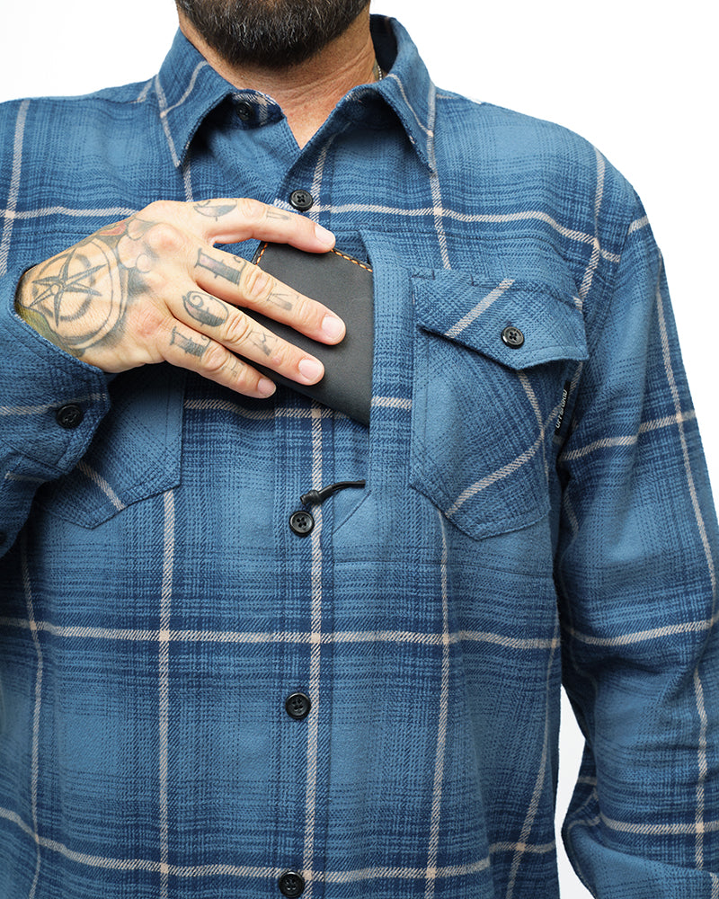 Destroyer Flannel - Pale Blue