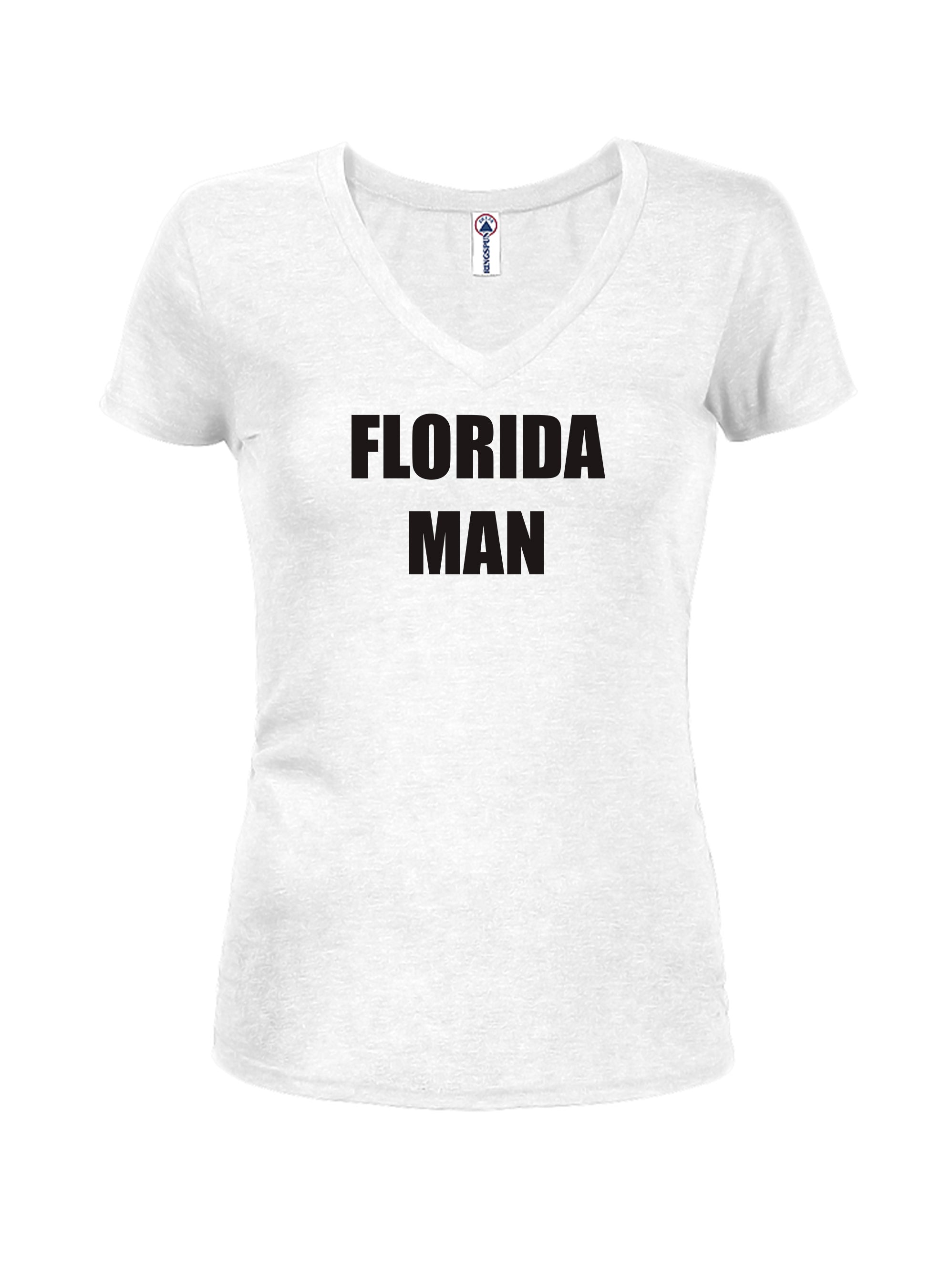 Florida Man Juniors V Neck T-Shirt