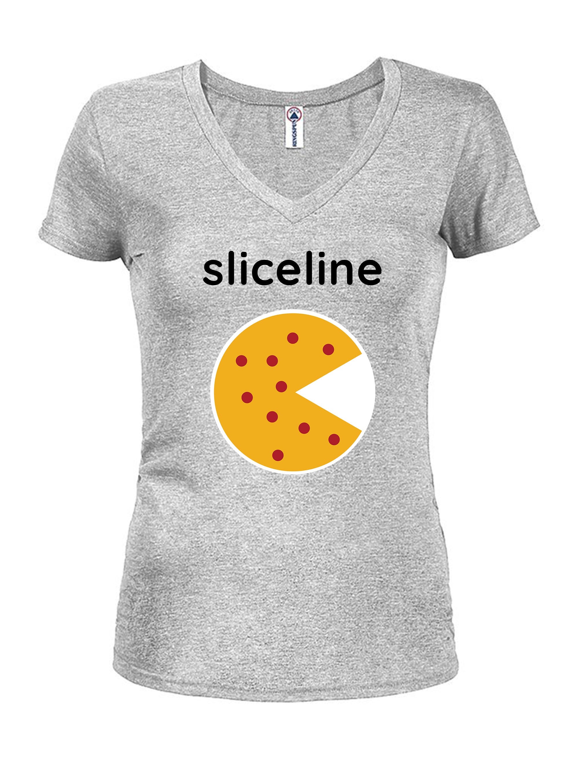 Sliceline Logo Juniors V Neck T-Shirt