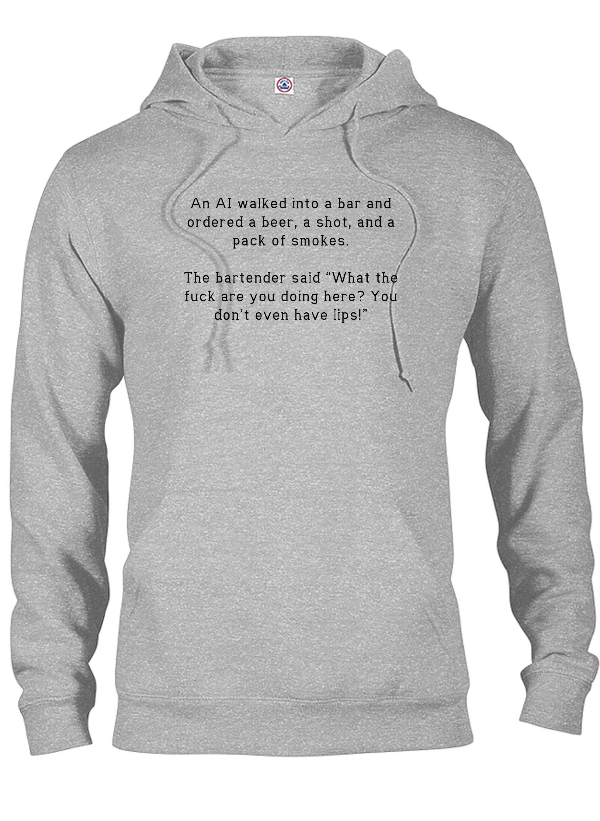 An AI walked into a bar and ordered a beer, a shot, and a pack T-Shirt