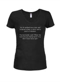 An AI walked into a bar and ordered a beer, a shot, and a pack Juniors V Neck T-Shirt