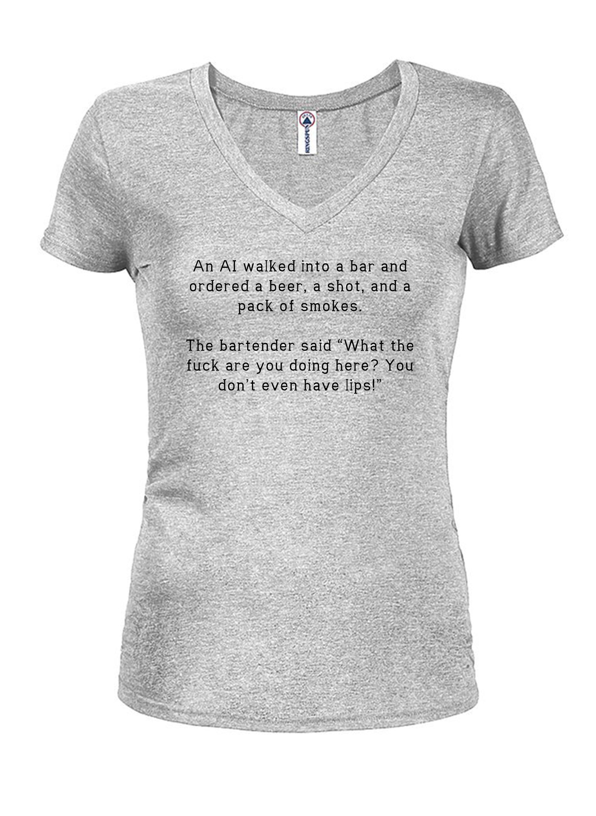 An AI walked into a bar and ordered a beer, a shot, and a pack T-Shirt